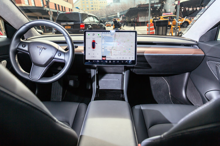 Tesla Model 3 Electric Car Interior
